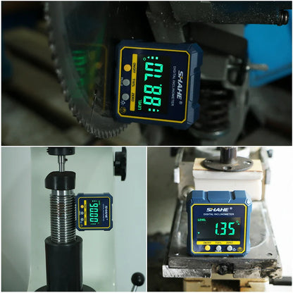 Digital Magnetic Angle Gauge Inclinometer Protractor with Backlight Angle Finder Level Cube