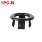 Sink Overflow Ring Cover 1/2/4-Pack Plastic Basin Overflow Hole Trim for Bathroom and Kitchen - Fits 22-24mm & 47-48mm Apertures