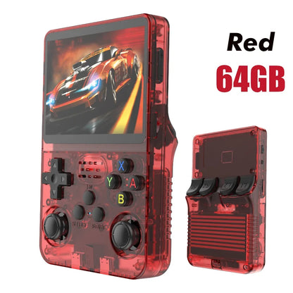 128GB Open-Source Linux Handheld Game Console 3.5-inch IPS Screen Orange - Portable Retro Pocket Player