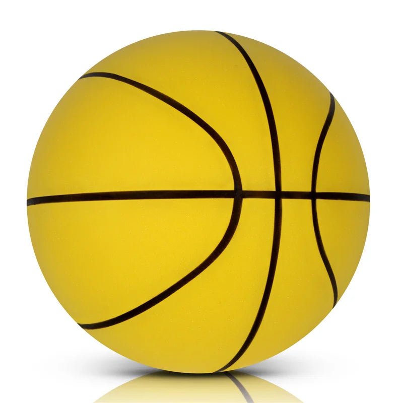 Silent Indoor Basketball Size 7 — Mute PU Foam Ball, High-Elastic