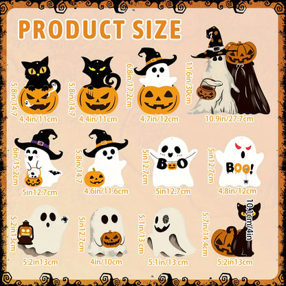 12-Piece Paper Halloween Ghost Decorations
