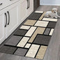 Non Slip Easy Clean Modern Geometric Patchwork Theme Runner Mat Minimalist Pattern Rug for Kitchen Hallway Home Decor