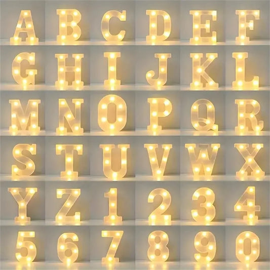 16cm (6.3 in) LED Marquee Letter & Number Light - Battery-Operated Night Lamp for Home, Wedding, Bar & Party Decor