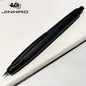 Push-Button Retractable Fountain Pen — Metal Body, Clip & Converter, EF/F Nib 0.5mm (0.02in) — Black/White