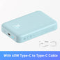 10000mAh Magnetic Mini Power Bank — 15W Wireless & 20W USB-C Fast Charge, Auto-Wake MagSafe-Compatible Portable Charger