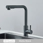 Black Pull-Out Kitchen Faucet Retractable Spray Single-Handle Deck-Mounted Mixer Tap Hot & Cold