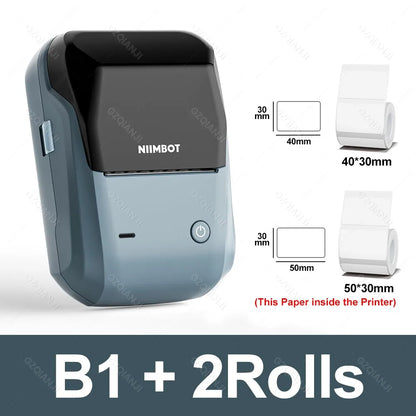 Mini Thermal Label Printer Portable Bluetooth Self-Adhesive Label Maker 2-Inch (58mm) for Round Stickers & Label Rolls