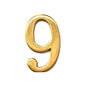 Brass House Number Self-Adhesive 3D Door Numbers Hotel Home Sticker Address Mailbox Numbers #0-9 Home Decoration