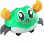 Interactive Crawling Crab Toy - Double Return Force & Bubble Simulation | Fun Baby Sensory Toy for Toddlers