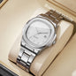Luxury Men's Square Dial Alloy Strap Quartz Watch - Business & Casual