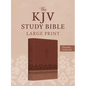 The KJV Study Bible, Large Print (Indexed) [Rose & Chestnut Cross] - Imitation Leather