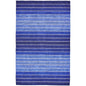 5' X 8' Striped Hand-Tufted Wool/Cotton Blue Area Rug