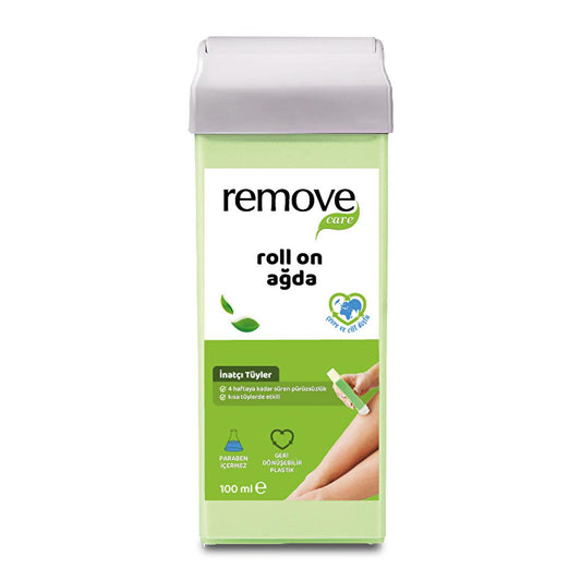 Remove Care Roll On Hair Removal Wax: Natural Pine Resin for Easy, Paraben-Free At-Home Waxing for Smooth Arms & Legs
