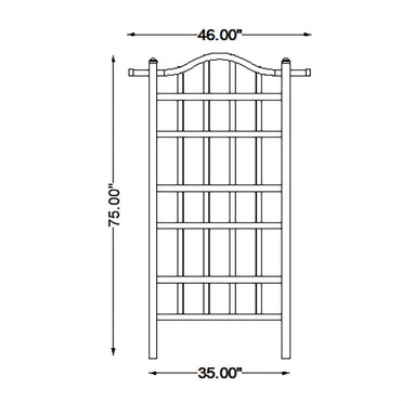 75-inch Outdoor White Vinyl Garden Plant Trellis with Ground Anchors