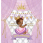 It's a Princess: Baby Shower Guest Book with African American Royal Black Girl Purple Theme, Wishes and Advice for Baby, Personalized with Guest Sign - Hardcover