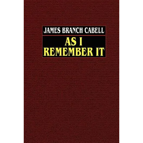 As I Remember It - Paperback