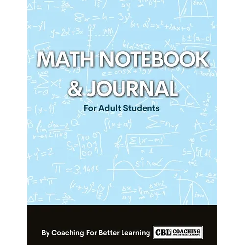 Math Notebook and Journal For Adult Students - Paperback