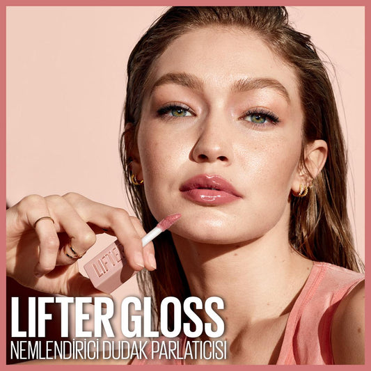 Maybelline New York Lifter Gloss - Hyaluronic Acid Lip Gloss for Moisturizing & Plumping - Non-Sticky Formula