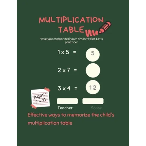 Multiplication Table: TAR > The simplest and most beautiful methods for teaching your child > Your child mastered the multiplication table w - Paperback