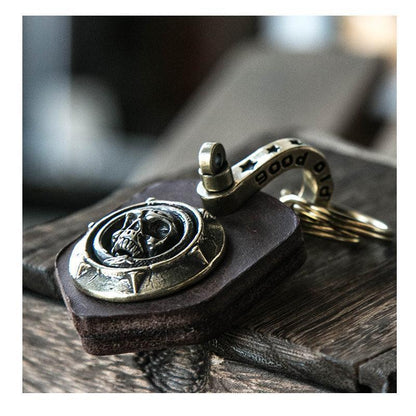 Handcrafted Leather Heavy Metal Motorcycle Keychain