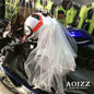 AOIZZ™ Motorcycle Helmet Veil Decoration