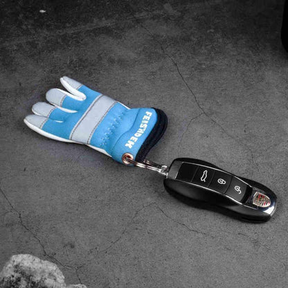 FEISHDEK™ Vintage Handcrafted Leather Motorcycle Glove Keychain