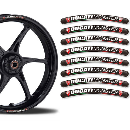 3D Epoxy Motorcycle Wheel Rim Racing Stickers