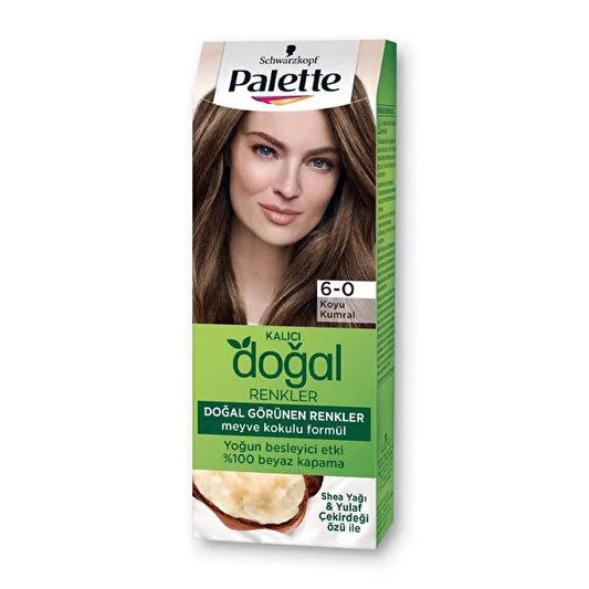 Palette Natural Colors Hair Dye 6-0 Dark Blonde - Argan Oil Enriched, Long-Lasting Color
