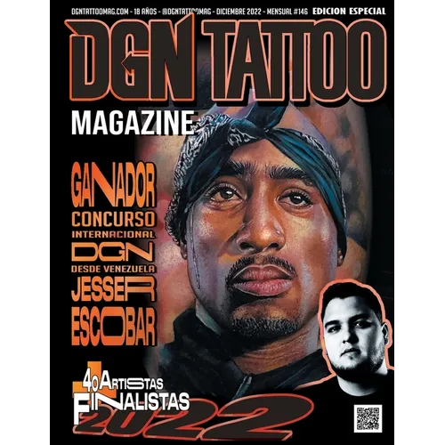 DGN Tattoo Magazine JESSER ESCOBAR GANADOR CONCURSO INTERNACIONAL - Paperback