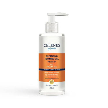 Celenes Sea Buckthorn Face Wash Gel - Gentle, Natural Cleanser for Oily Skin, Paraben-Free, 8.45 fl oz