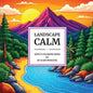 Landscape Calm: A uniquely shaped coloring book of captivating, mountain and serene landscapes designed to Reduce Stress, Refocus, and Bring Back the - Paperback