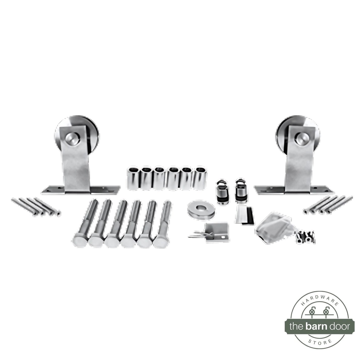 Soft Corner Top Mount Stainless Steel Barn Door Hardware Kit