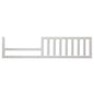 SF Home Solid Wood Toddler Bed Rail in White Finish - Crib Sold Separately