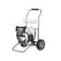 Garden Hose Reel Cart-2 Wheels-Stainless Steel-Heavy Duty