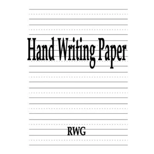 Hand Writing Paper: 50 Pages 8.5" X 11" - Paperback