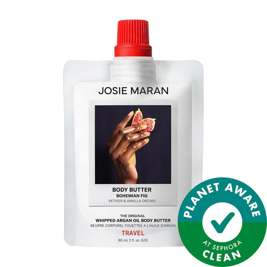 Josie Maran Whipped Argan Oil Body Butter - Hydrating, Firming, Natural Skincare with Refillable Packaging