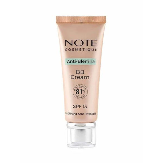 Note Anti Blemish BB Cream - Medium Beige, Matte Finish, Anti-Acne, Blue Light Protection