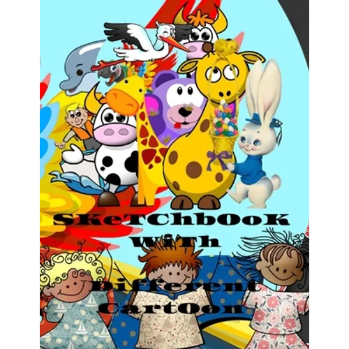 sketchbook with different cartoon: 8.5x11 inch 50 pages Drwing book Contains various graphics and extra white page for creativity in drawing different - Paperback