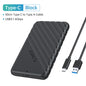 2.5-Inch SATA to USB 3.0 and Type-C External HDD Enclosure — Fits 7-9.5mm SSD/HDD, Up to 6TB, 5Gbps/6Gbps