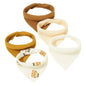5-Pack Cotton Baby Drool Bibs Soft Absorbent Button Closure Unisex Newborn Infant Feeding Bibs