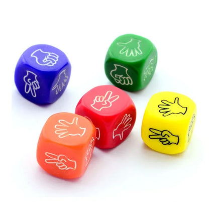 5 pcs/lot Mora Dice Creative Design 2*2 cm Finger-guessing Game  KTV Bar Game Green Resin Material