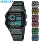 Unisex Digital Sports Watch 44mm Waterproof 3ATM LED Backlight Alarm Stopwatch