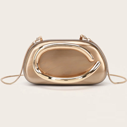 Luxury Metal Box Clutch Bag – Women’s PVC Evening Handbag for Wedding, Bridal, Party & Banquet, Crossbody Shoulder Purse, 11 Colors