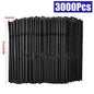 Multicolor Flexible Plastic Drinking Straws — Reusable Cocktail & Boba Straws 8.3 in (21 cm) x 0.2 in (5 mm) — Packs 50–6000 for Parties & Weddings