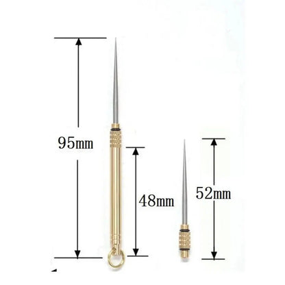Titanium & Brass Toothpick with Waterproof Bottle Tool