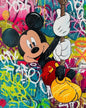 Mickey Mouse Minnie Street Graffiti Canvas Painting Prints Poster Creative Modern Wall Art Pictures Living Room Home Decor
