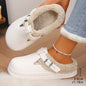 Winter Warm Fluffy Clogs Slippers Women Eva Waterproof Non Slip Home Slides Woman Lightweight Soft Sole Fuzzy Cotton Slippers