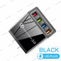 4-Port USB-A Wall Charger QC 3.0 3.1A Fast Travel Charger, 45W Total, US/EU Plug