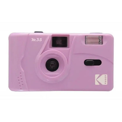 Retro Reusable 35mm Manual Film Camera with Built-In Flash – Replaceable Film, Fixed Focus