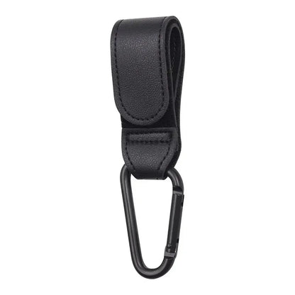 PU Leather 360° Rotating Stroller Hook - Baby Bag Pram Organizer (1 or 2-Pack)